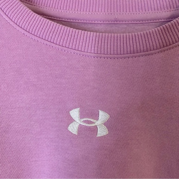 Under Armour Women's Youth Lavender Sweatshirt size Large cotton blend - Picture 2 of 9